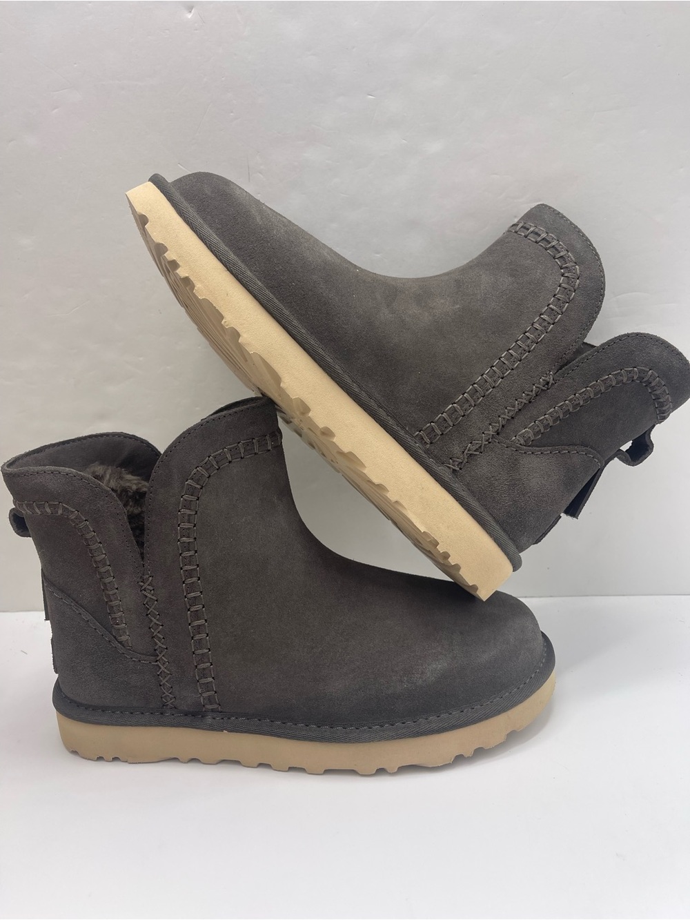 UGG Women’s Classic Mini Elaria Boots W1178831 MLSS Suede Sheepskin Booties - Picture 12 of 16